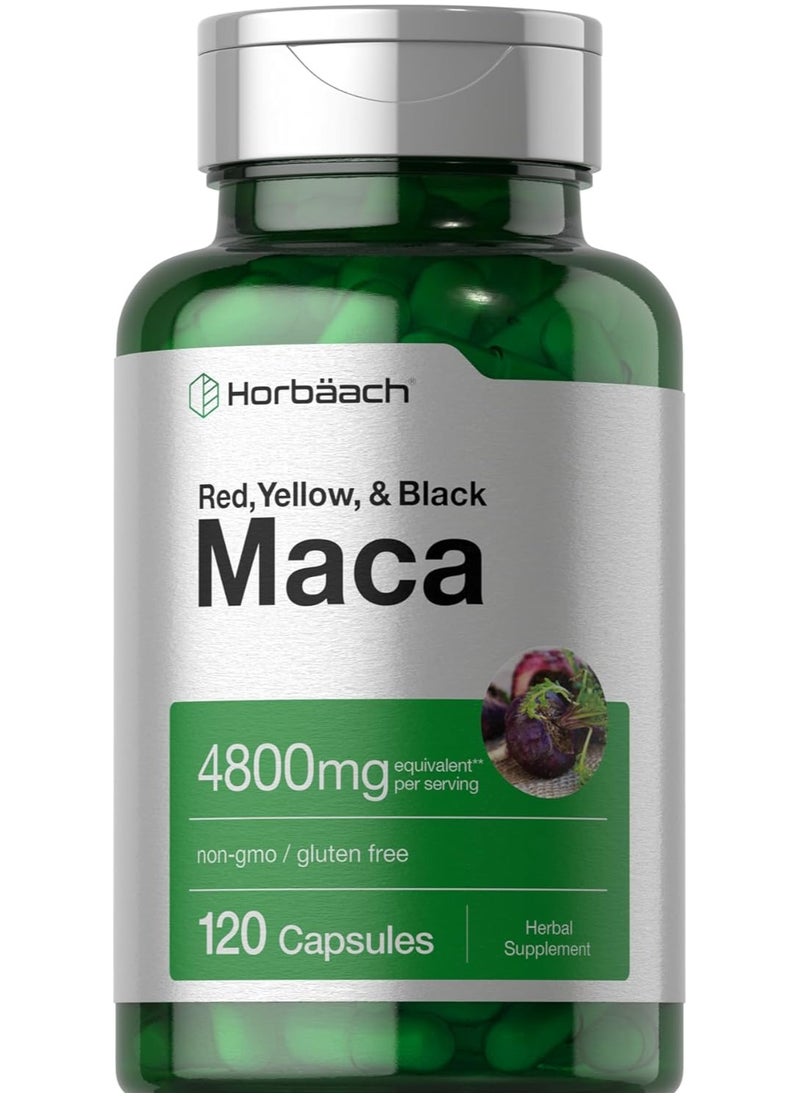 Horbaach Men'S And Women'S Maca Root Capsules 4800Mg 120 Pills  - Image 1
