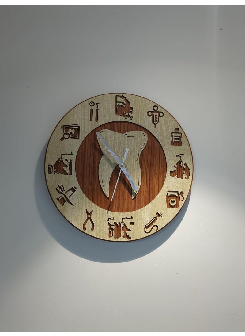 qeznef qeznef Dentist Timepiece Elegant Wall Clock Ideal for Dental Decor Gifts Perfect for Men Women in DentistryDental Clinic Dental Student Teacher  - Image 2