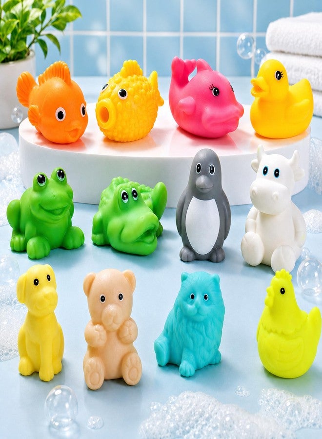 Vikrida Floating Baby Bath Toys for Kids | Chu Chu Sound Non-Toxic Rubber Squeeze Bathing Toys for Toddlers & Babies (Multicolour) - Image 1