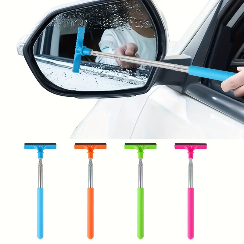 Rosa Extendable Car Window Cleaner Sponge Brush Portable Manual Water Scraper For Rearview Mirrors Non Electric Ergonomic Design With Ergonomic Handle Durable Bristles For Quick Cleaning Car Cleaning Accessories - Image 4
