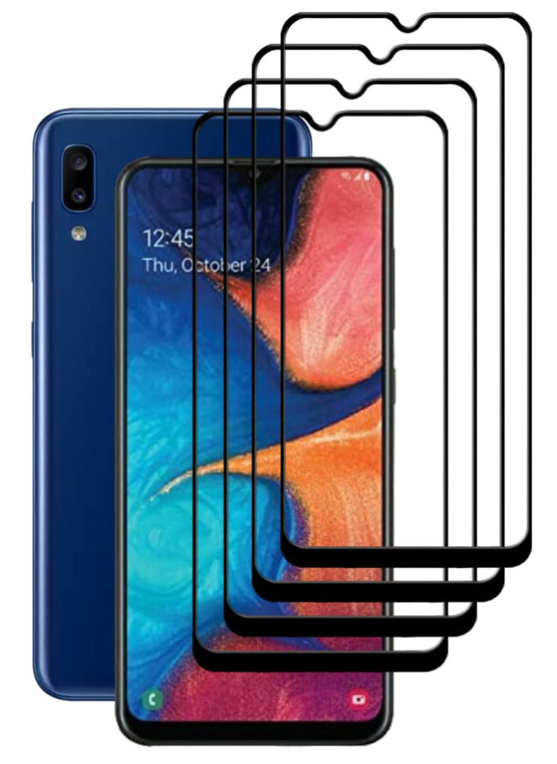 ACLIX 4 Pieces Antistatic ESD Dustproof Premium Quality High Definition Tempered Glass Screen Protector Designed For Samsung Galaxy A20 - Image 1
