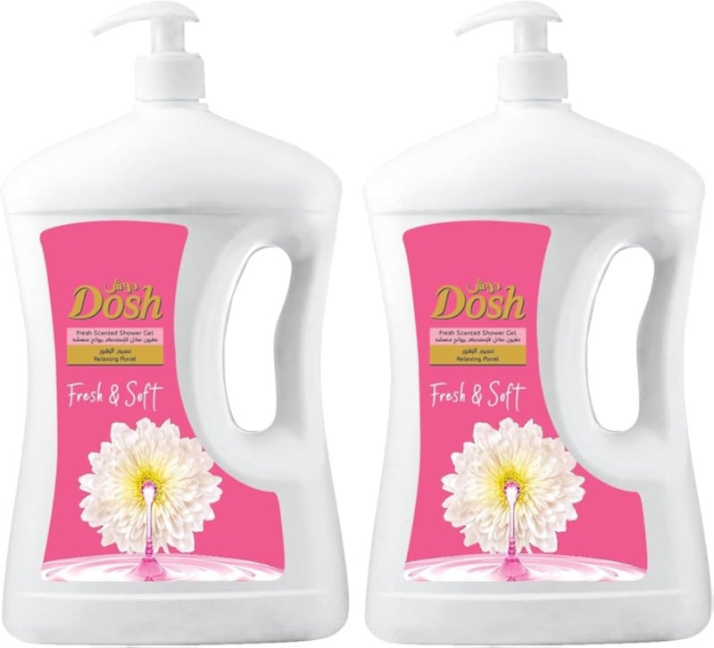 Dosh Shower Gel 1.8 Liter Rose (Pack of 2)