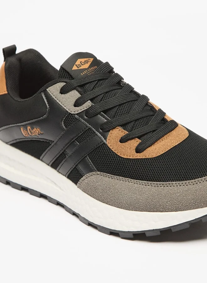 لي كوبر Men's Panelled Lace-Up Low Ankle Sneakers