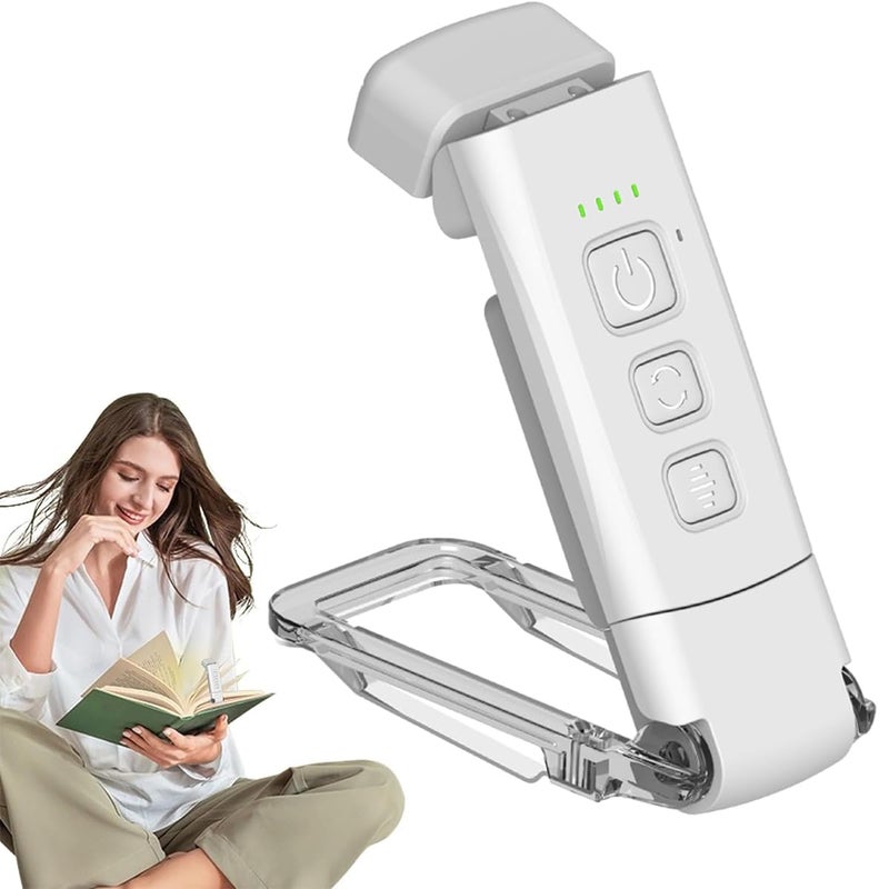 PASHANDOZ Mini Night Reading Lamp Night Reading Light USB Rechargeable Book Reading Light Lamp Book Reading Light with Timer Portable Light with Clip Rechargeable Reading Lamp with 2 Timing Modes - Image 1