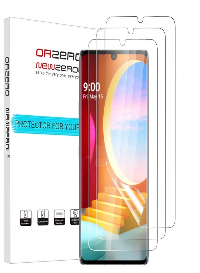 Orzero (3 Pack TPU Screen Protector Compatible for LG Velvet/LG Velvet 5G UW (Not Tempered Glass) Protector De Pantalla Premium Quality Full Coverage High Definition Anti-Scratch Bubble-Free - Image 1