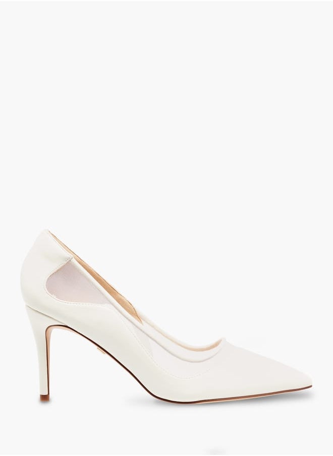 Celeste Womens Textured Slip-On Pumps With Stiletto Heels  - Image 3