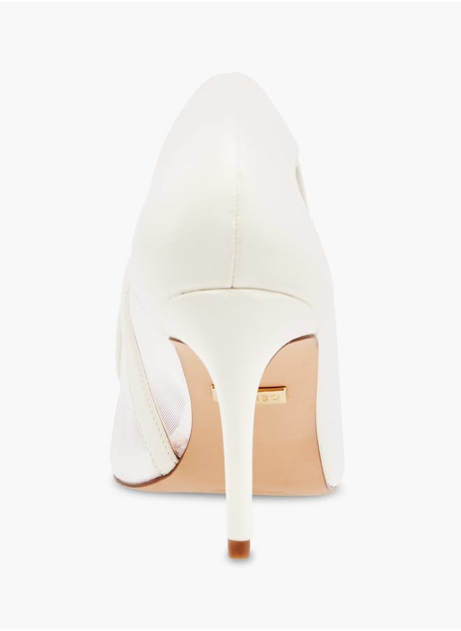 Celeste Womens Textured Slip-On Pumps With Stiletto Heels  - Image 5