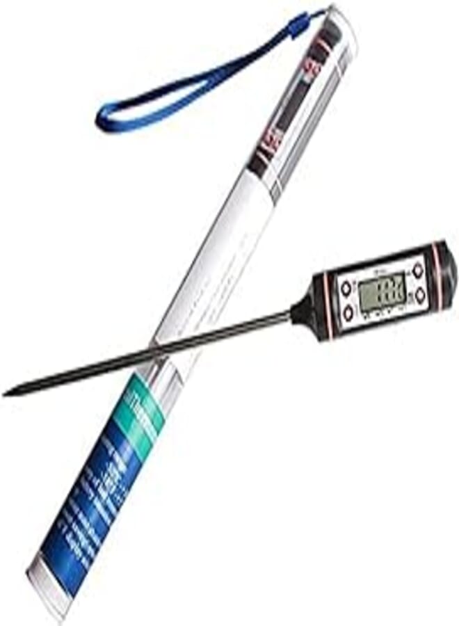 Big Screen Food Baking Digital Display Thermometer Kitchen Electron Probe Type Liquid Barbecue Oil Temperature Measuring Pen
