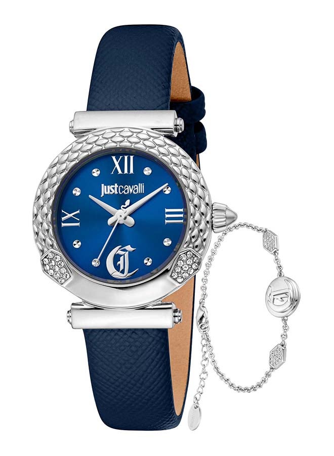 Just Cavalli جست كافالي ليدي كوريزا JC1L332L0015 - ساعة جلدية نسائية كوارتز 3 عقارب - Image 1