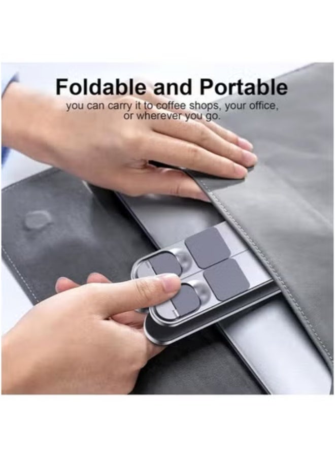 Multi-Function Aluminum Laptop Stand   Adjustable  Rotatable  Foldable Riser for All Laptops & Desks - Image 5