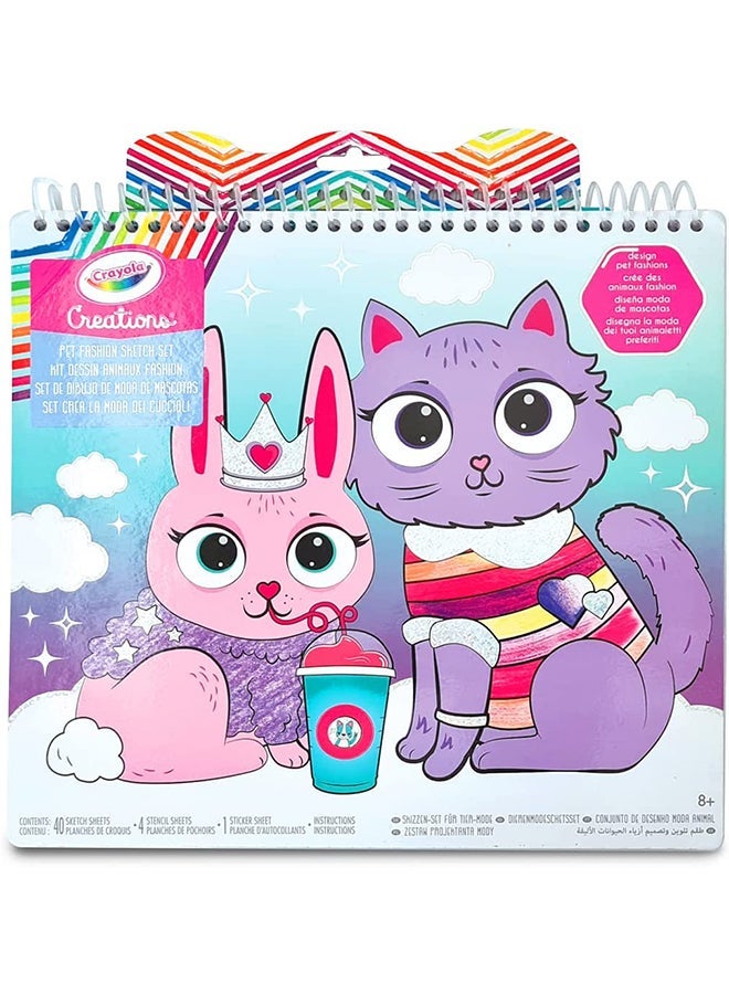 Crayola Creations, Puppy Fashion Set, Album with 40 Pages, Stencils and 150 Stickers, Creative Activity for Children, Assorted Pack of 1 - Image 3
