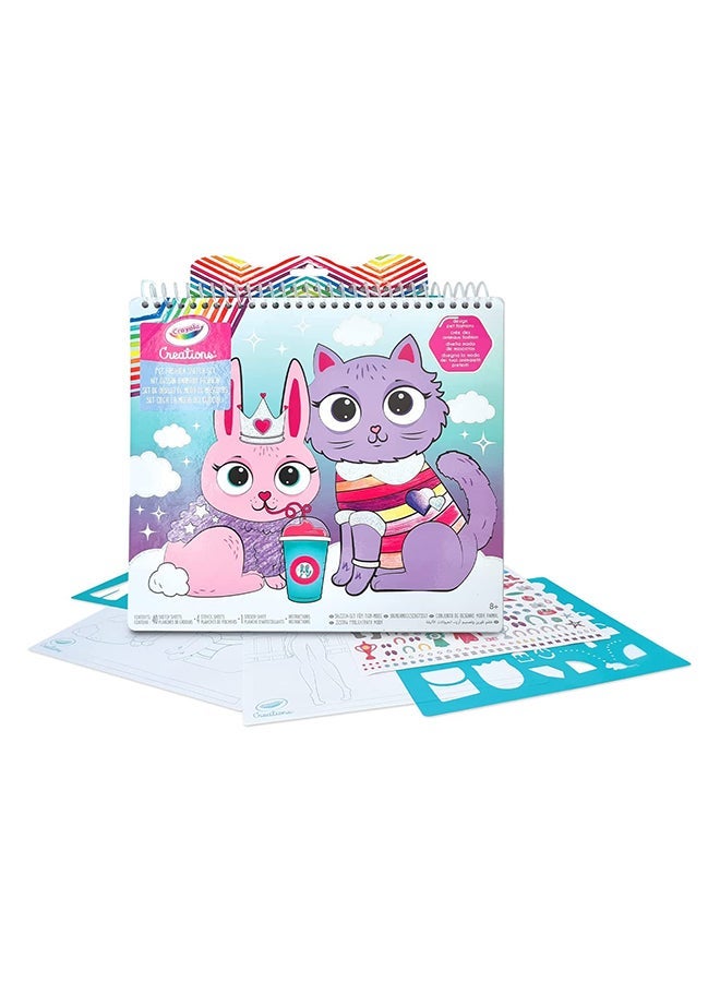 Crayola Creations, Puppy Fashion Set, Album with 40 Pages, Stencils and 150 Stickers, Creative Activity for Children, Assorted Pack of 1 - Image 2