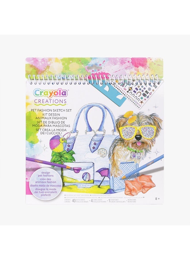 Crayola Creations, Puppy Fashion Set, Album with 40 Pages, Stencils and 150 Stickers, Creative Activity for Children, Assorted Pack of 1 - Image 1