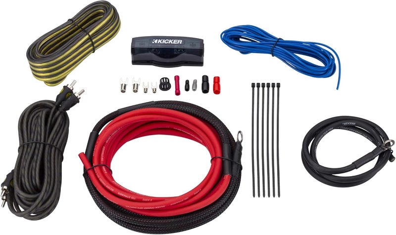 47VK8 VK8 8AWG Complete Amplifier Wiring Kit w/2CH Interconnects
