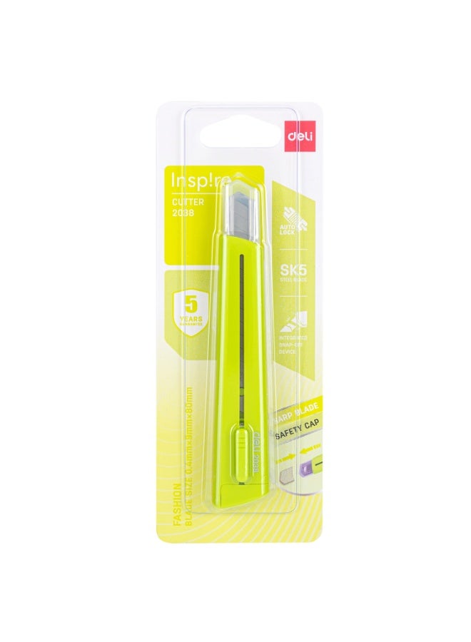 ديلي قطاعة متعددة الاستخدام بشفرة قابلة للكسر 13 قطعة مع شفرة فولاذ SK5 ومقبض بلاستيكي – أخضر - Image 4