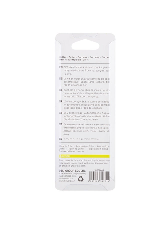 ديلي قطاعة متعددة الاستخدام بشفرة قابلة للكسر 13 قطعة مع شفرة فولاذ SK5 ومقبض بلاستيكي – أخضر - Image 5