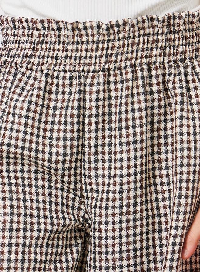 Styli Girls Checkered Wide-Leg Trousers - Image 3