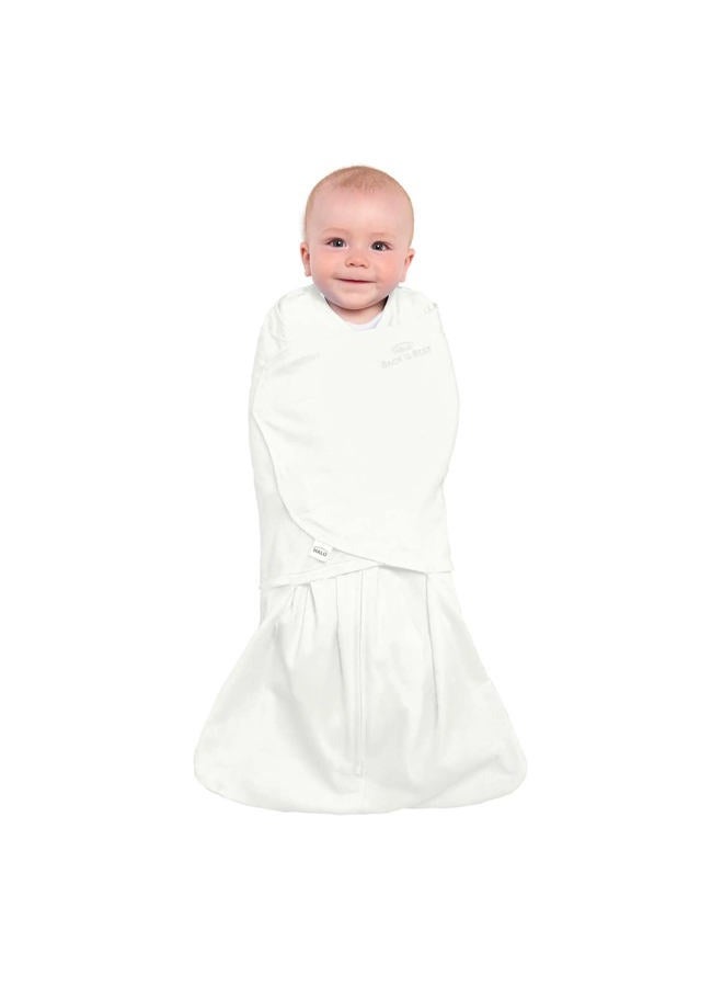 Halo 100% Cotton Sleepsack Swaddle, 3-Way Adjustable Wearable Blanket, TOG 1.5, Cream, Newborn, 0-3 Months  - Image 2