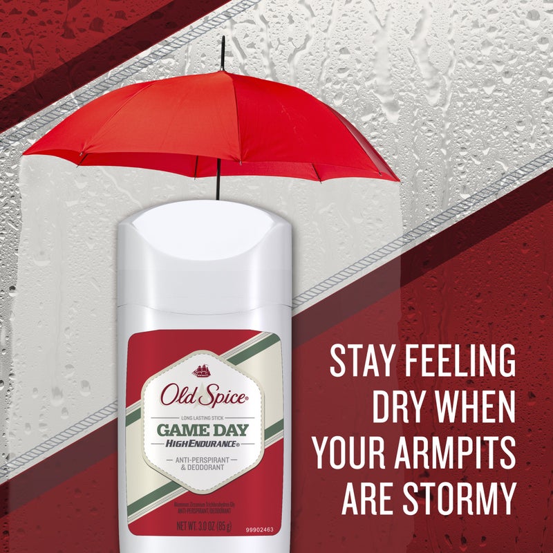 Old Spice Antiperspirant and Deodorant for Men, High Endurance, Game Day Long Lasting Stick, 3 Oz (Pack of 6) - Image 5