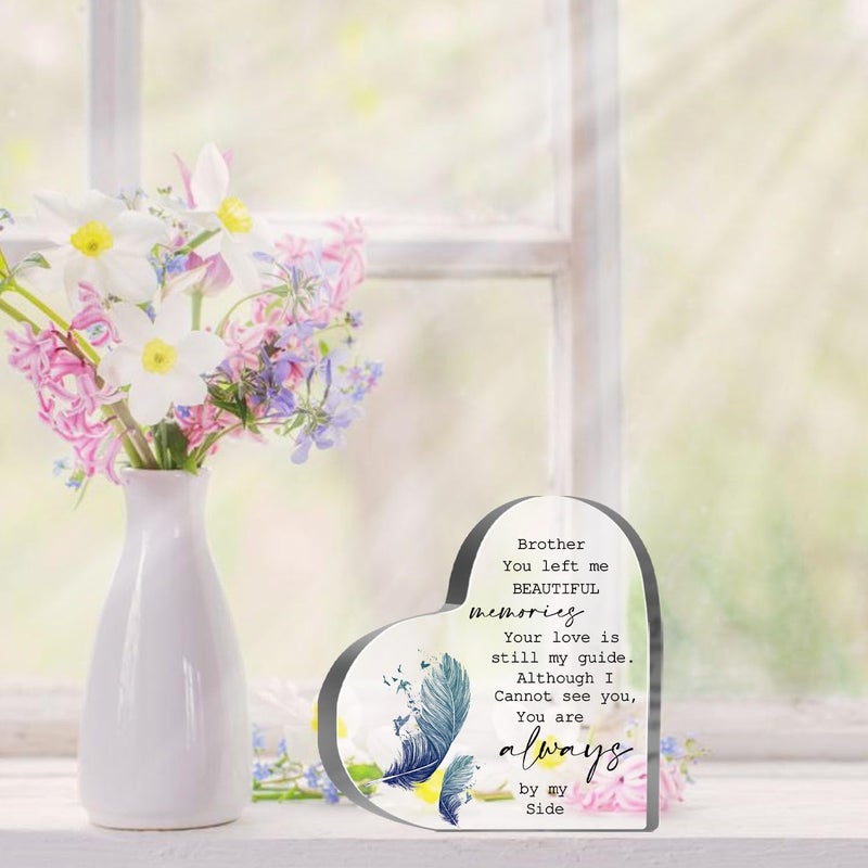 MUNLICAR Sympathy Memorial Gifts for Loss of Men, Loss of Brother Sympathy Gifts, Bereavement Condolences Grief Gifts, Funeral Memorial Decor Sign, Remembrance Plaque for Loss Brother Friend - Image 5