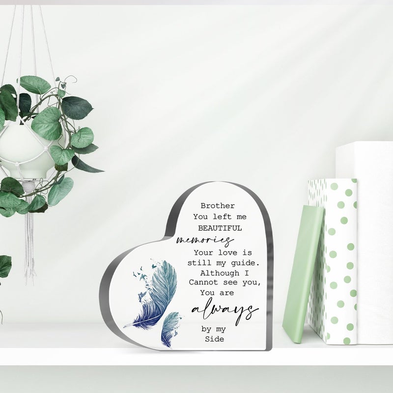 MUNLICAR Sympathy Memorial Gifts for Loss of Men, Loss of Brother Sympathy Gifts, Bereavement Condolences Grief Gifts, Funeral Memorial Decor Sign, Remembrance Plaque for Loss Brother Friend - Image 4