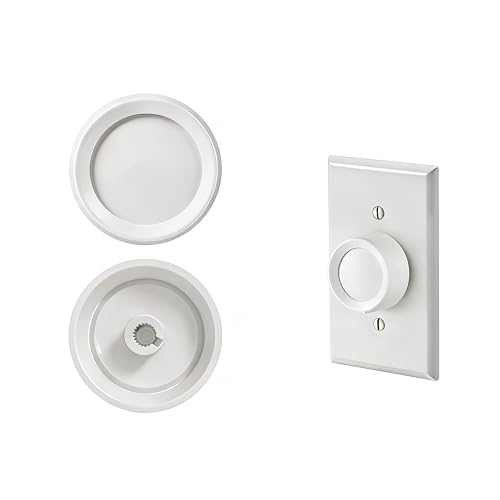 ANABIUP 2 PCS RK-WH Rotary Dimmer Knob Replacement for Rotary Dimmer Switch,Fan Control,White（No Back Panel） - Image 1