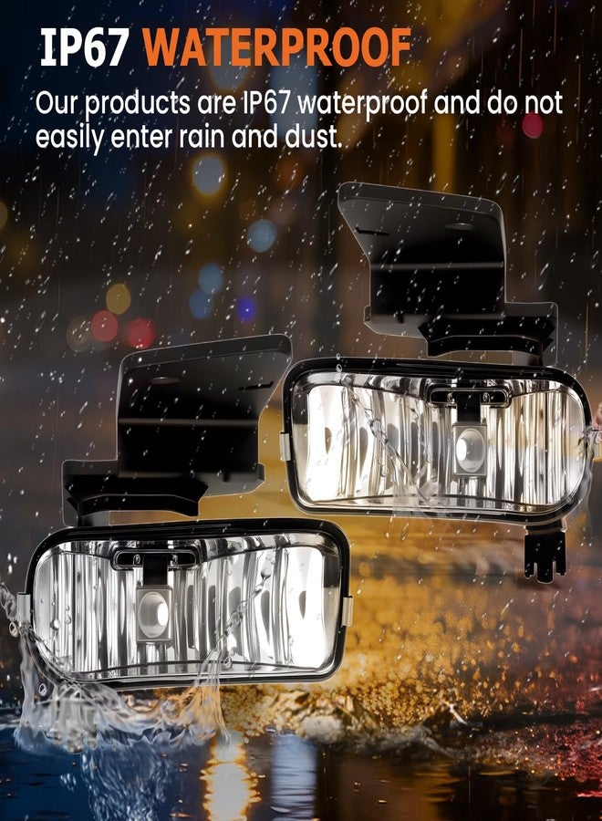 Boxlight Fog Lights Compatible with 1999-2002 Chevy Silverado 1500 2500/2001 2002 Silverado 1500HD 2500HD 3500/2000-2006 Tahoe Suburban 1500 2500(Clear Lens) - Image 4