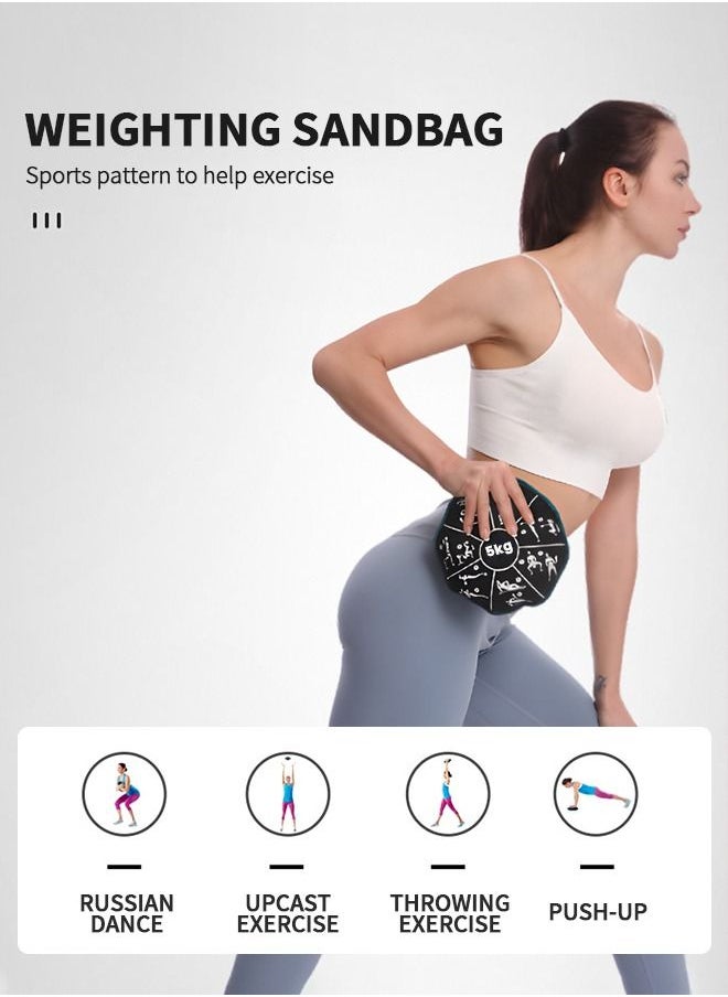 GROIC - 5Kg SandBell Sandbag Filled Exercise Pattern Workout Bag Use at Home Gym Equipment an Anywhere Sand Bag Kettlebell Ships Pre-Filled for Fitness - Image 1