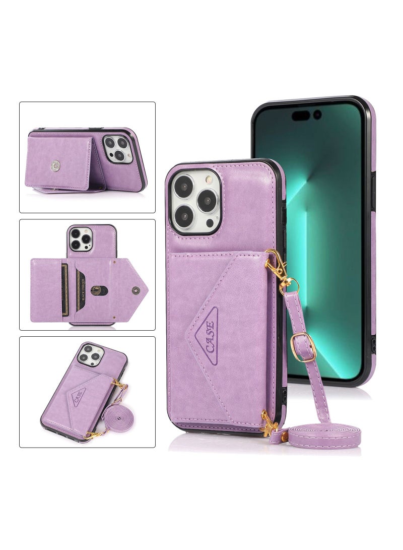 Suteni Back Cover Leather Hidden Card Slots Phone Case for iPhone - Image 3