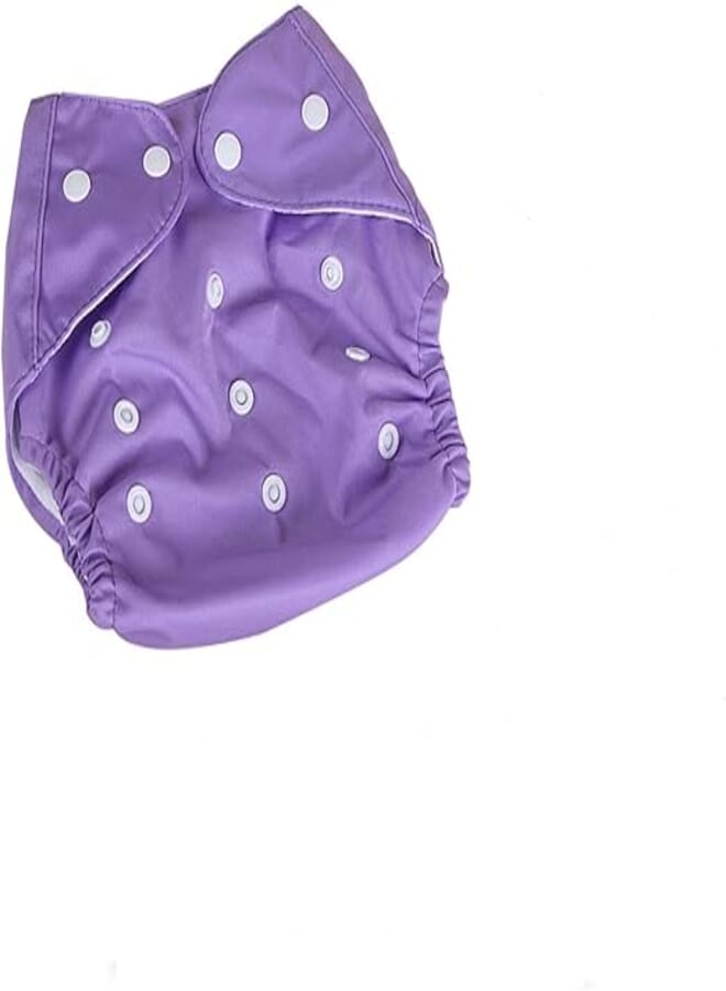 Hanso Baby Cotton Pocket Diapers - Reusable Cloth Diaper Nappies for Babies, Infants, Toddlers, Age 0 to 3 Years (Purple, One Size, 1 Set)