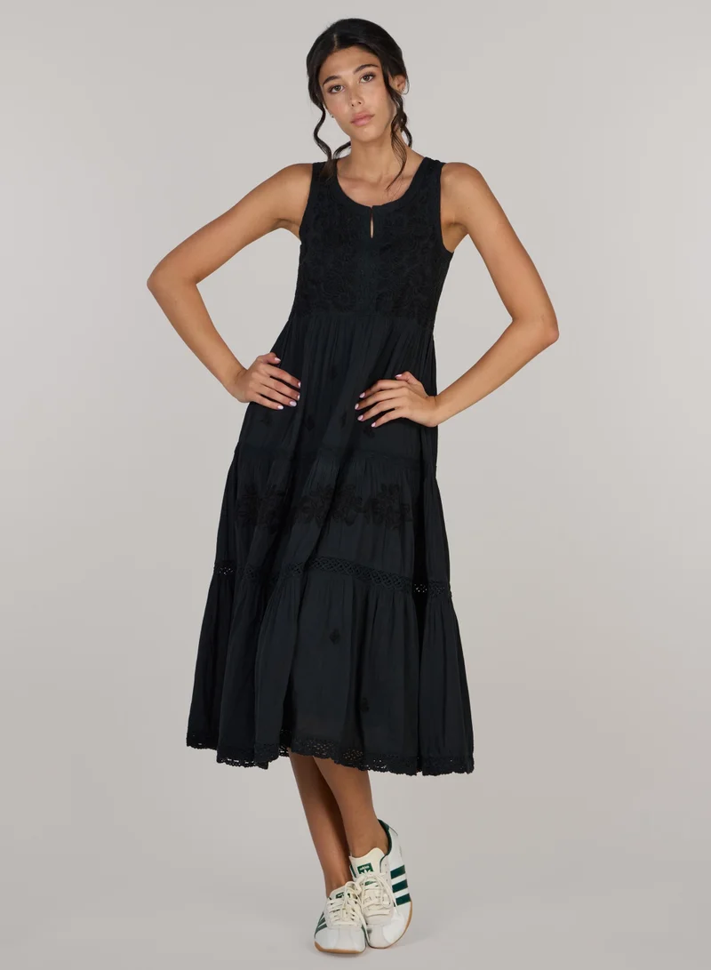 Just Nature Giselle Open Shoulder Dress