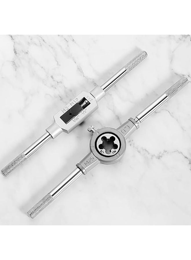 40 Piece Metric Tap And Die Set Thread Restorer Kit With Straight Spiral Flute Taps - Image 5