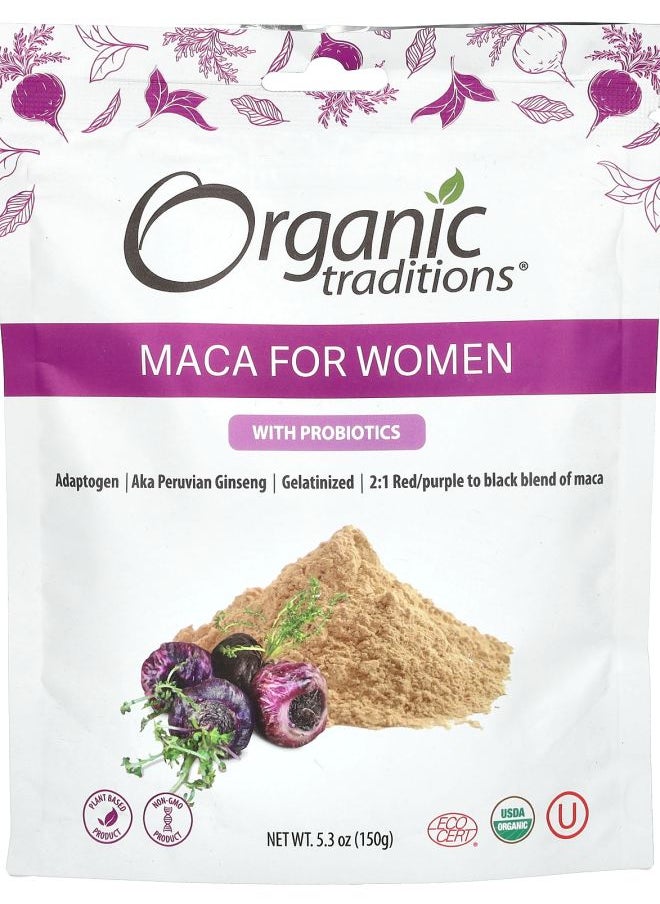 Organic Traditions - Maca For Women with Probiotics 5.3 oz (150 g) - Image 1