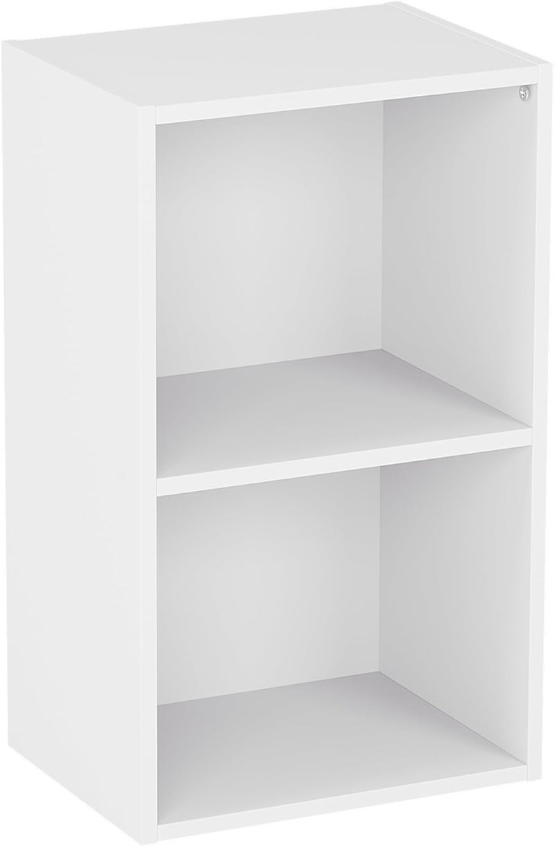 Vida Designs Oxford 2 Tier Cube Bookcase, White - Image 1