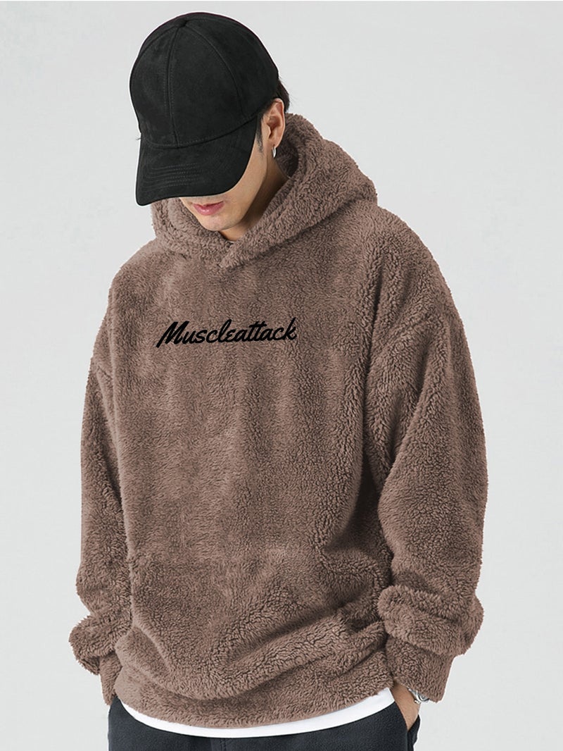 Embroidered Letter Hoodie Casual Long Sleeve Top - Image 1