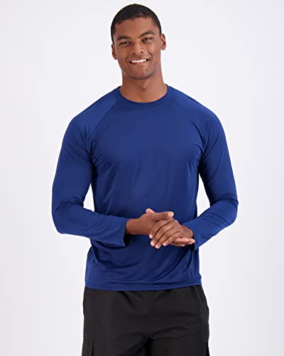 REALESSENTIALS Real Essentials 4 Pack: Mens Long Sleeve Rash Guard Shirt UPF 50+ Swim Beach UV Sun Protection Fishing Quick Dry (Big & Tall) - Image 2