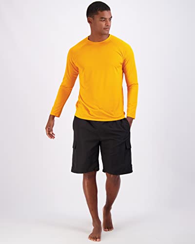 REALESSENTIALS Real Essentials 4 Pack: Mens Long Sleeve Rash Guard Shirt UPF 50+ Swim Beach UV Sun Protection Fishing Quick Dry (Big & Tall) - Image 5