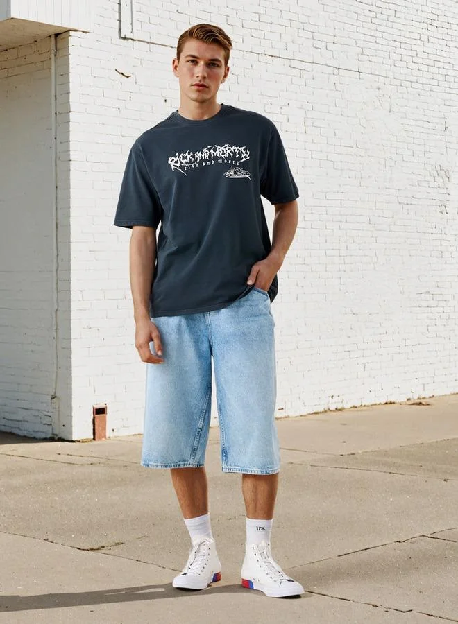 SP Characters Rick and Morty Print Relaxed Fit T-shirt