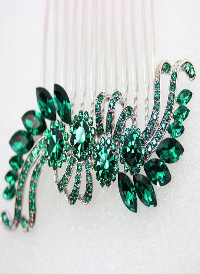 Faship Green Crystal Hair Comb - Image 4