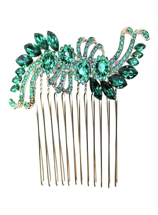 Faship Green Crystal Hair Comb - Image 1