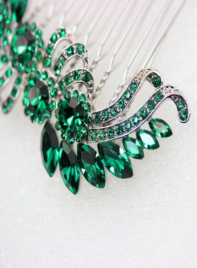Faship Green Crystal Hair Comb - Image 5