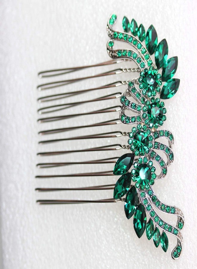 Faship Green Crystal Hair Comb - Image 3