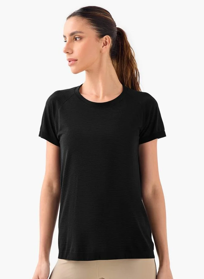 ADOT by Splash Seamless T-Shirt with Raglan Sleeves