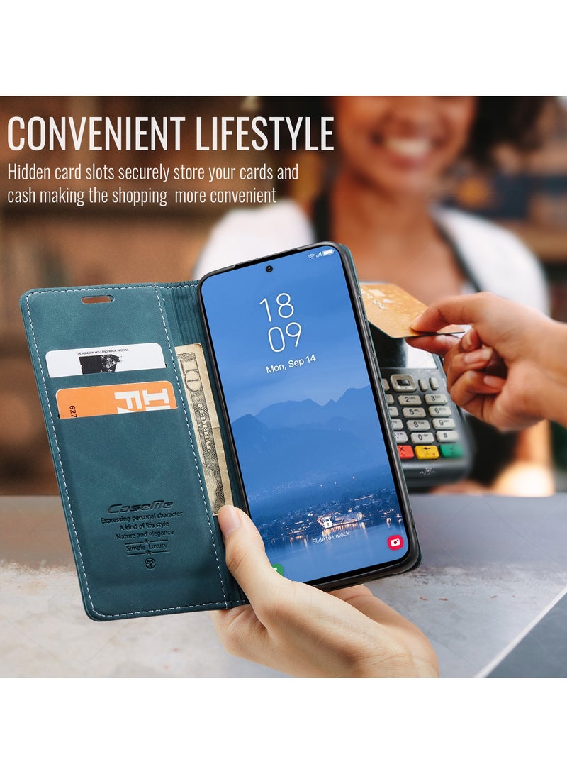 كيس مي جراب لهاتف Samsung Galaxy S25 FE، غطاء فليب من جلد PU ناعم، حافظة محفظة واقية تغطي الهاتف بالكامل - Image 4