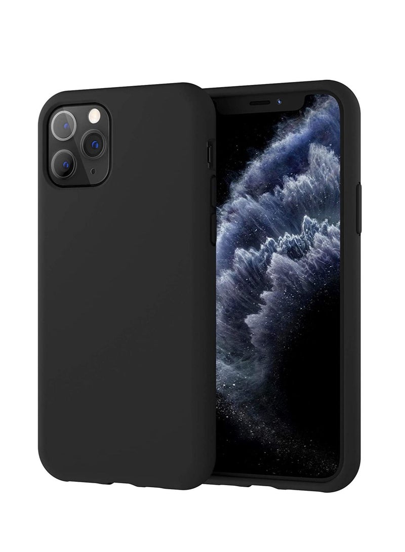 DUSALA Silicone Case Compatible with iPhone 11 Pro 5.8-Inch,Silky-Soft Touch,Full-Body Protective Case,Shockproof Cover with Microfiber Lining (Black) - Image 1