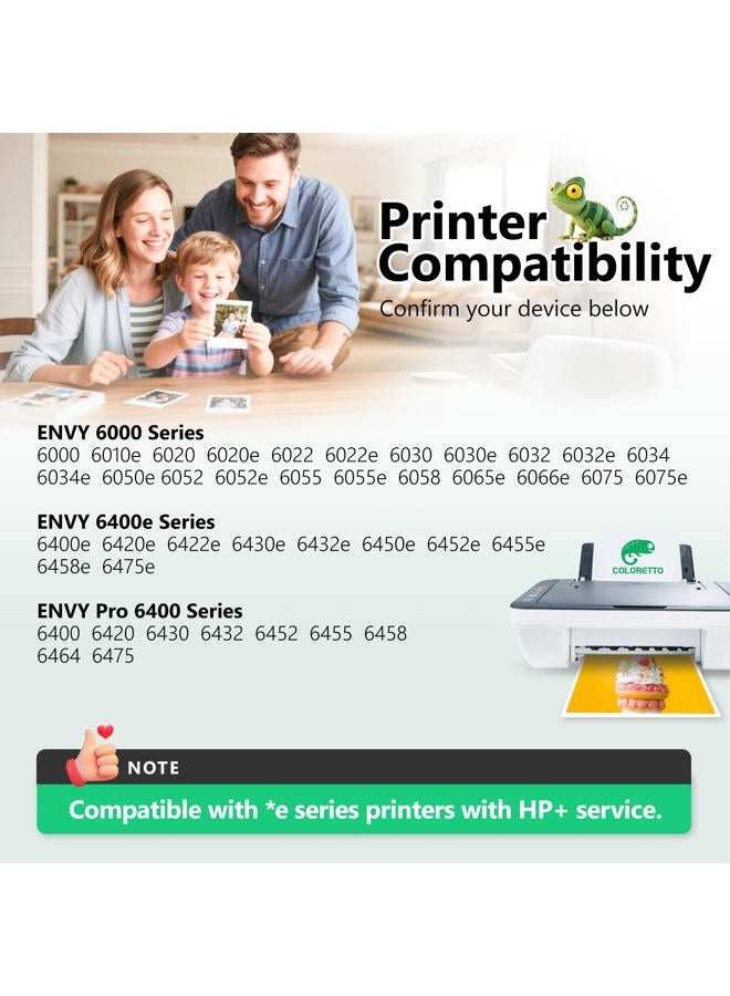 COLORETTO 67XL Ink for HP 67XL Black Ink Cartridge for Deskjet 2800e 2827e 2855e 2852e 2755e 2700 4200e 4255e 4155e 4100e Envy 6455e 6055e 6000 for HP Ink 67 Black HP67 Ink Cartridges Replacement - Image 3