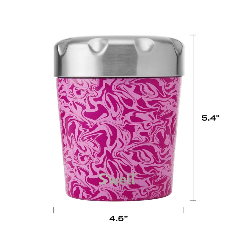 S'well Stainless Steel Ice Cream Chiller, 16oz, Strawberry Swirl, Triple Layered Vacuum Insulated Container Keeps Ice Cream Frozen For Up To Four Hours, BPA Free - Image 4