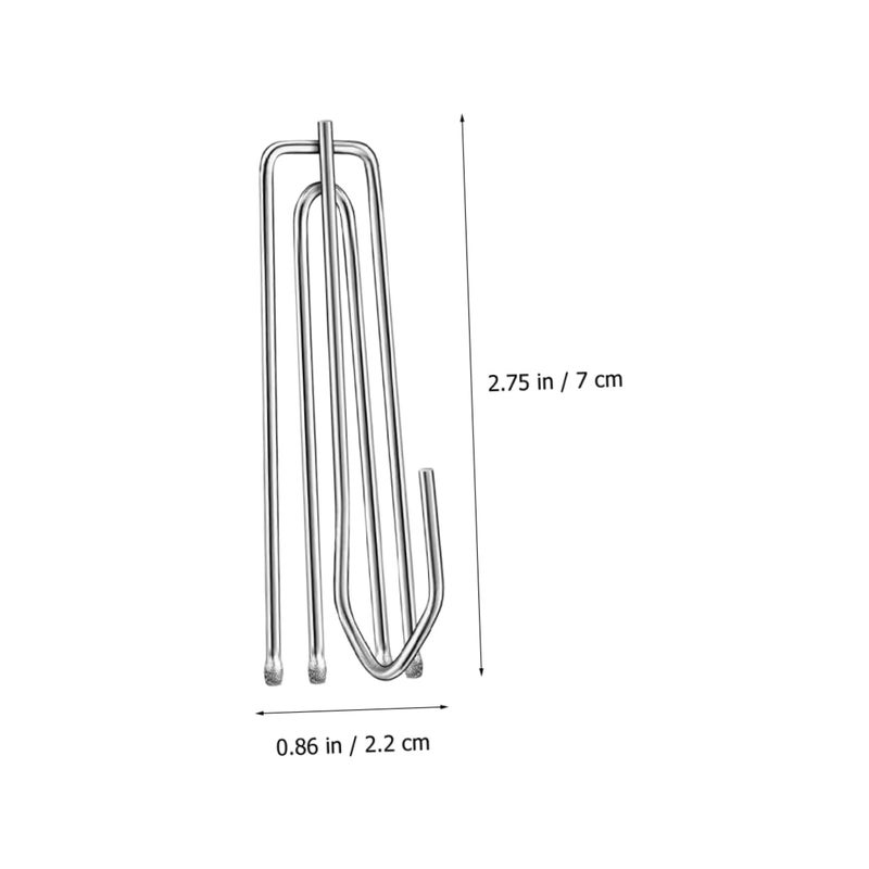 30 Pcs Stainless Steel Curtain Pleater Hooks Four Prong Design Easy to Install Replacement Clips - Image 3