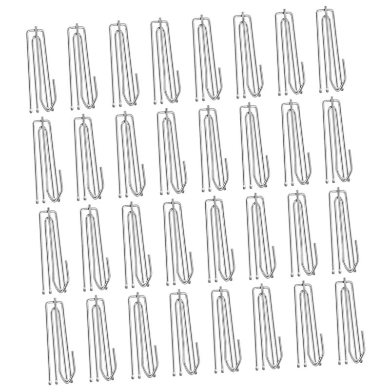 30 Pcs Stainless Steel Curtain Pleater Hooks Four Prong Design Easy to Install Replacement Clips - Image 2
