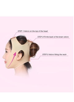 althiqahkey Face Lifting Slimming Belt, Facial Cheek V Shape Thin Mask Strap Face Line Smooth Breathable Compression Double Chin Reduce Bandage Size M  - Image 5